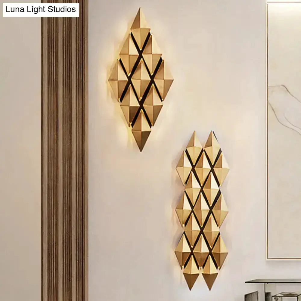Modern Gold Diamond LED Wall Lamp Bedroom Light