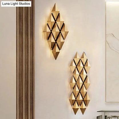 Modern Gold Diamond LED Wall Lamp Bedroom Light