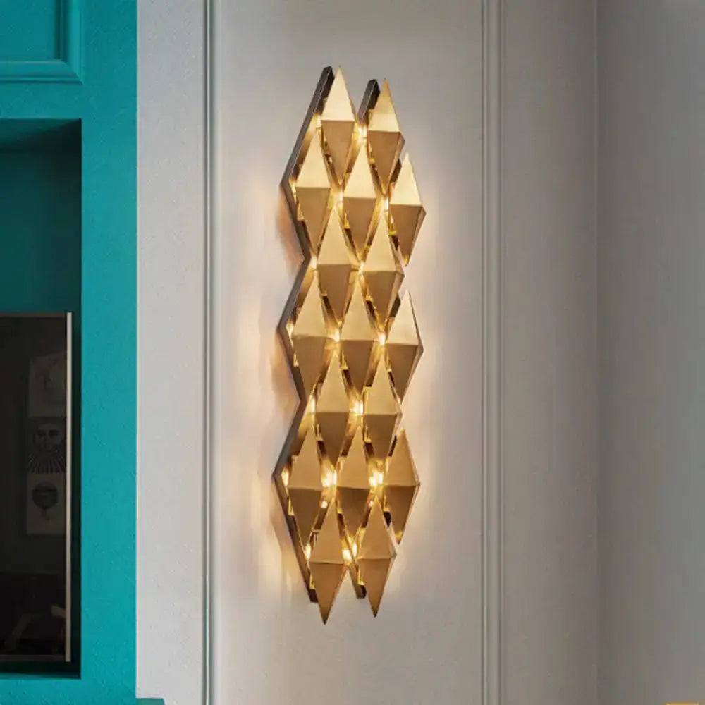 Modern Gold Diamond LED Wall Lamp Bedroom Light