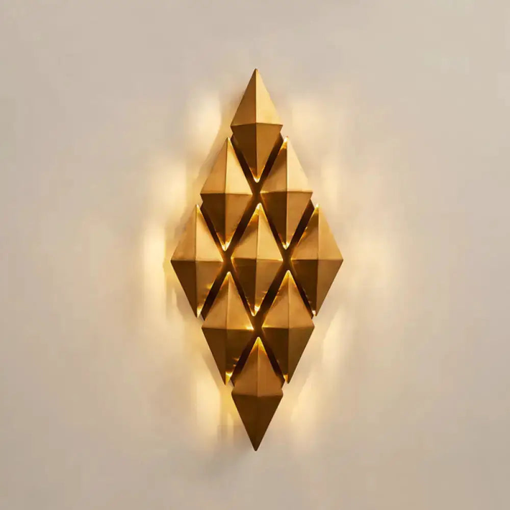 Modern Gold Diamond LED Wall Lamp Bedroom Light