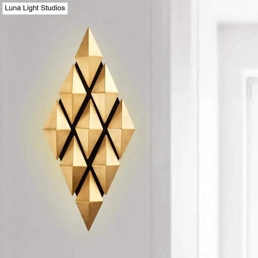 Modern Gold Diamond LED Wall Lamp Bedroom Light