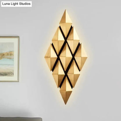 Modern Gold Diamond LED Wall Lamp Bedroom Light
