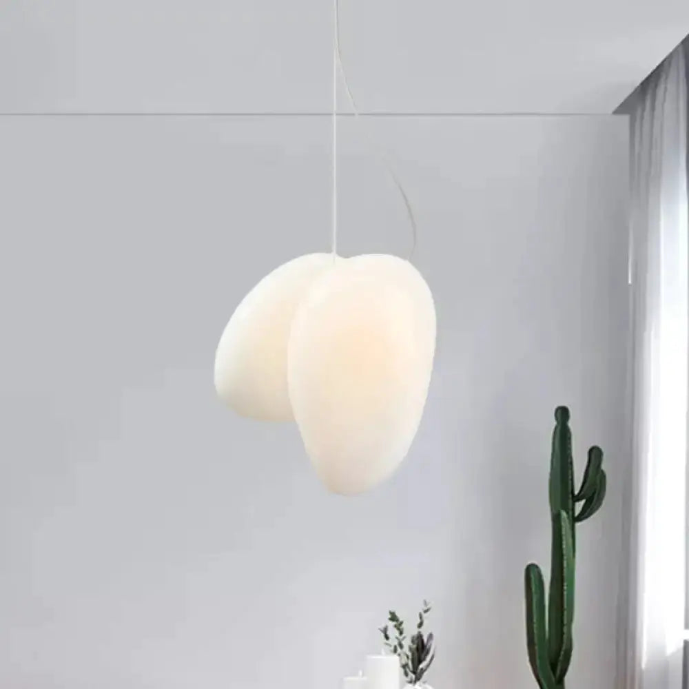 Modern cream white glass stacked pendant lights by Decorbites for dining room on Tampa Home & Garden Store