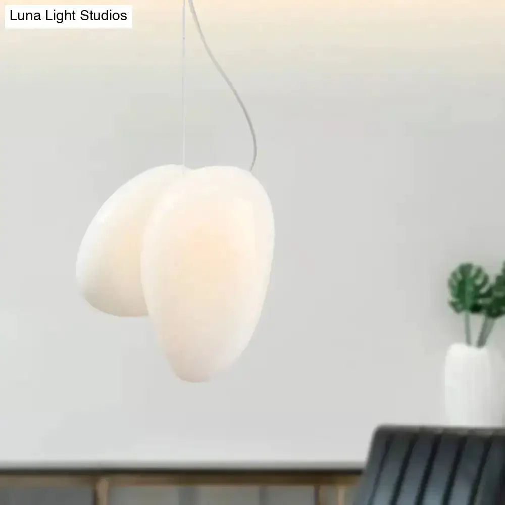 Modern cream white glass stacked pendant light for dining room Decorbites on Tampa Home & Garden Store