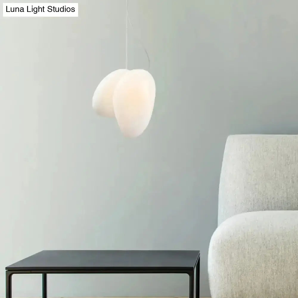 Modern cream white glass stacked pendant light for dining room by Decorbites on Tampa Home & Garden Store