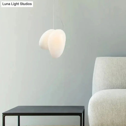 Modern cream white glass stacked pendant light for dining room by Decorbites on Tampa Home & Garden Store