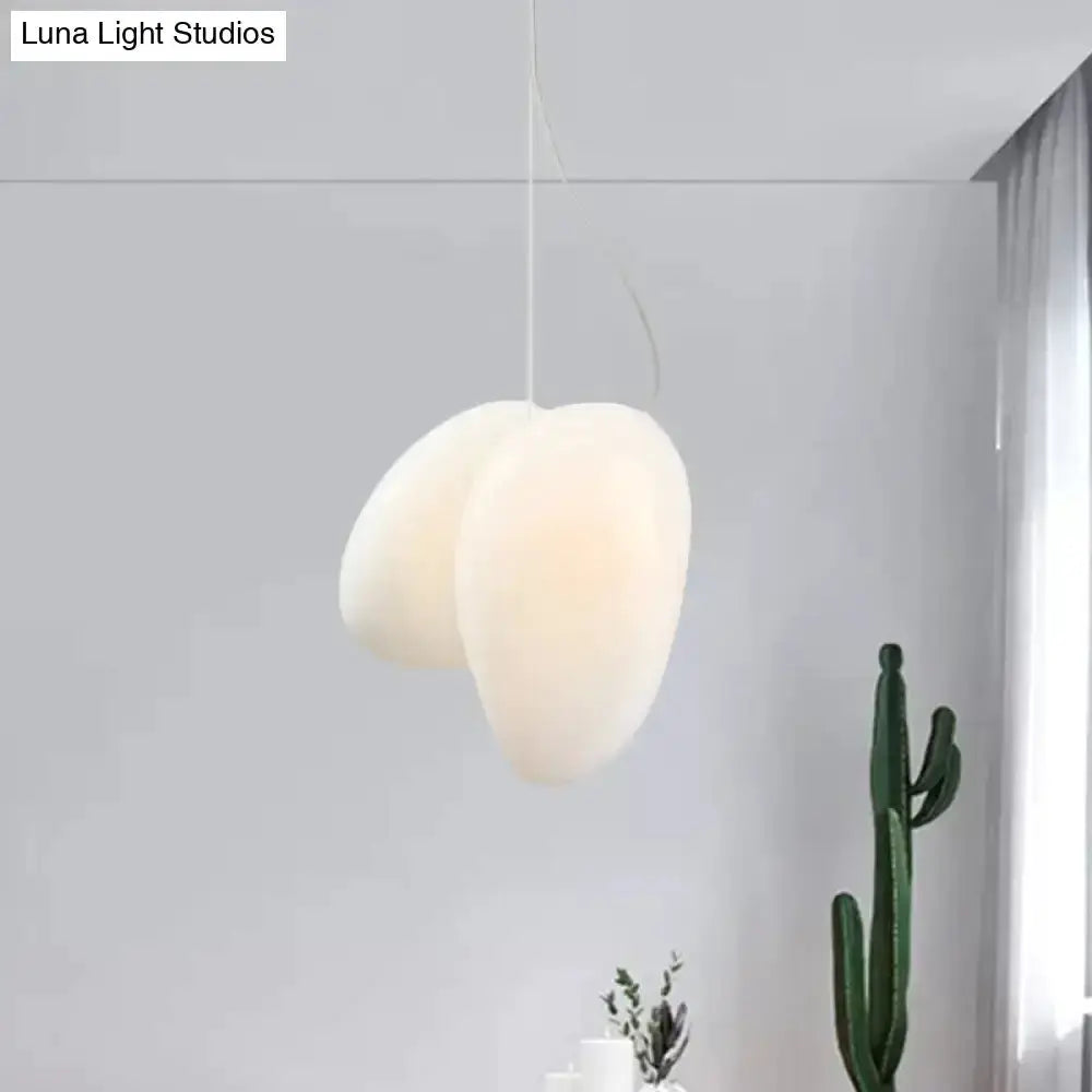 Modern cream white glass stacked pendant light for dining room Decorbites on Tampa Home & Garden Store