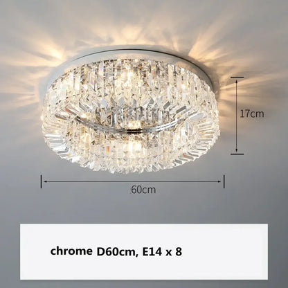 Modern gold crystal LED ceiling light Decorbites 60cm flush-mount dining room chandelier on Tampa Home & Garden Store