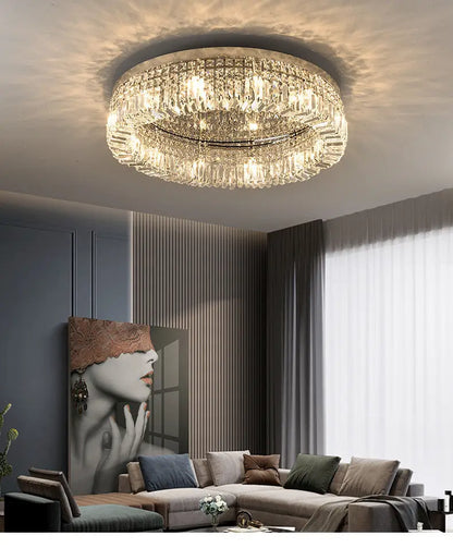 Modern Gold Crystal Led Ceiling Light