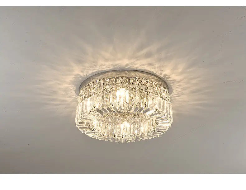 Modern gold multi-tier crystal LED ceiling light for dining room Decorbites on Tampa Home & Garden Store