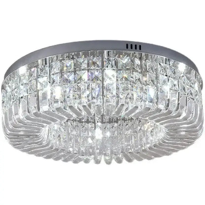 Modern gold multitier crystal LED ceiling light for dining room by Decorbites on Tampa Home & Garden Store