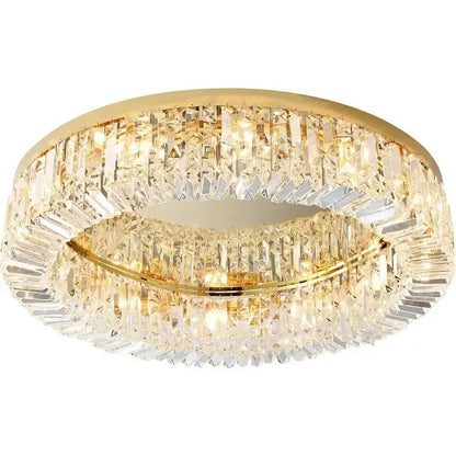 Modern gold multi-tier crystal LED ceiling light for dining room Decorbites on Tampa Home & Garden Store