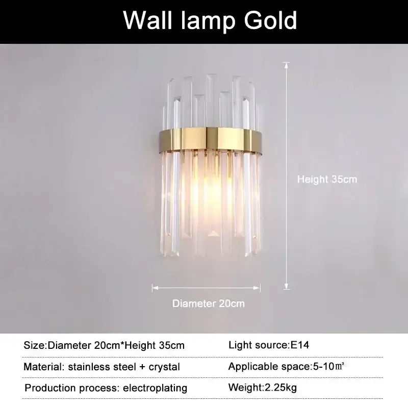 Modern Gold and a Crystal Elegant Ceiling Light