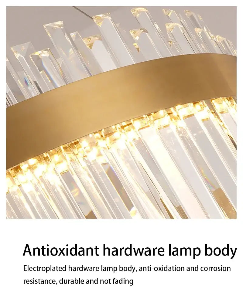 Modern Gold and a Crystal Elegant Ceiling Light