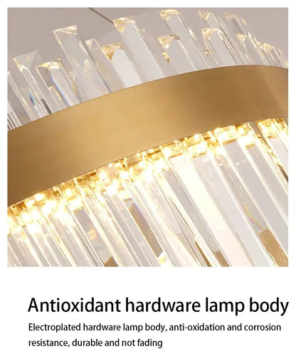 Modern Gold and a Crystal Elegant Ceiling Light