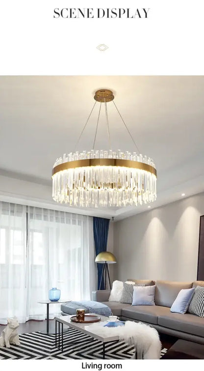 Modern Gold and a Crystal Elegant Ceiling Light