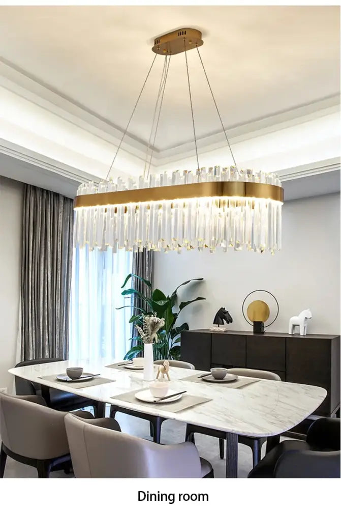 Modern Gold and a Crystal Elegant Ceiling Light