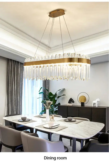 Modern Gold and a Crystal Elegant Ceiling Light