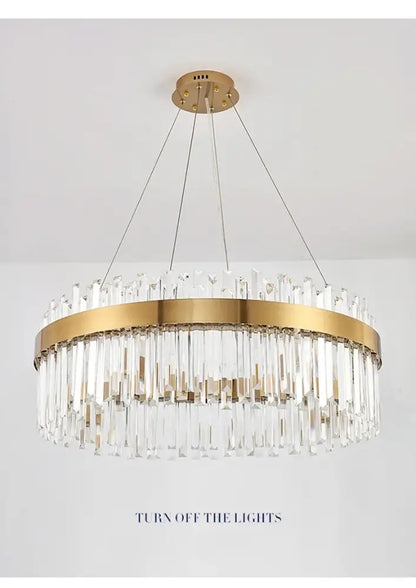 Modern Gold and a Crystal Elegant Ceiling Light