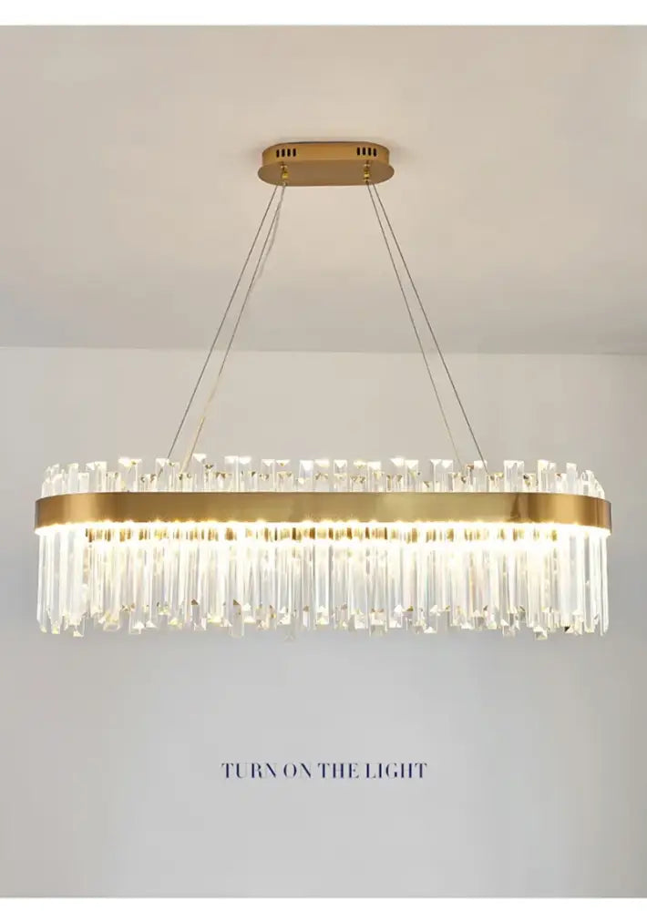 Modern Gold and a Crystal Elegant Ceiling Light