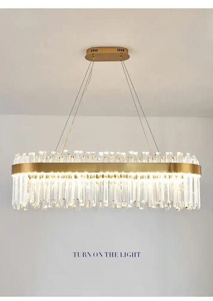 Modern Gold and a Crystal Elegant Ceiling Light