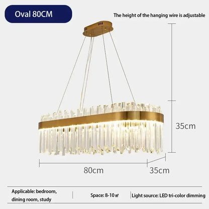 Modern Gold and a Crystal Elegant Ceiling Light