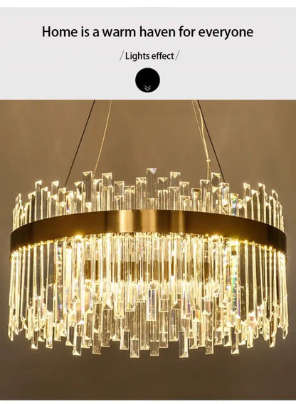 Modern Gold and a Crystal Elegant Ceiling Light