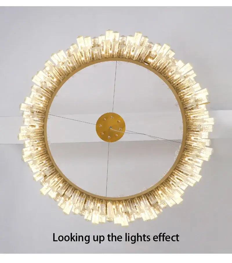 Modern Gold and a Crystal Elegant Ceiling Light