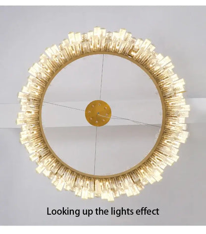 Modern Gold and a Crystal Elegant Ceiling Light