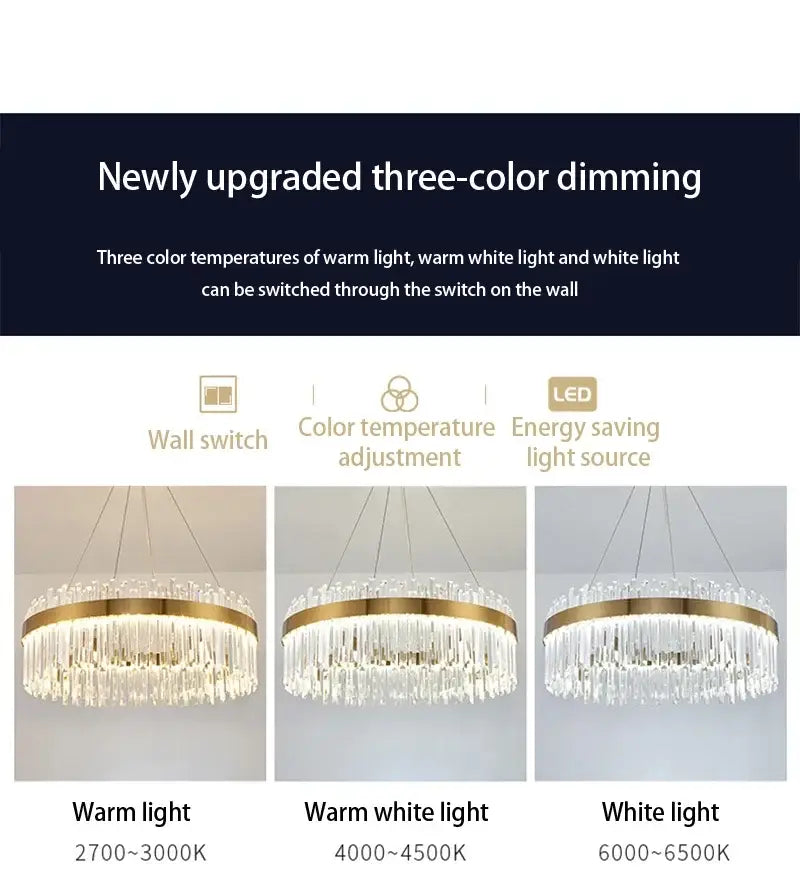 Modern Gold and a Crystal Elegant Ceiling Light