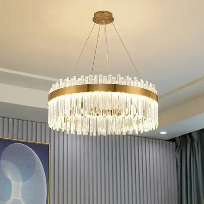 Modern Gold and a Crystal Elegant Ceiling Light
