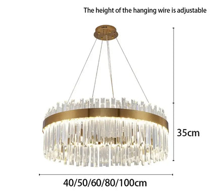 Modern Gold and a Crystal Elegant Ceiling Light