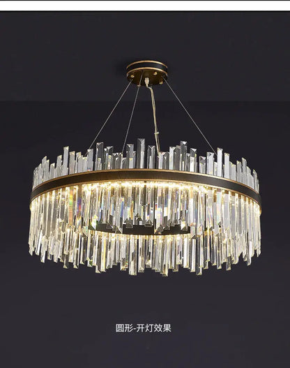 Modern Gold and a Crystal Elegant Ceiling Light