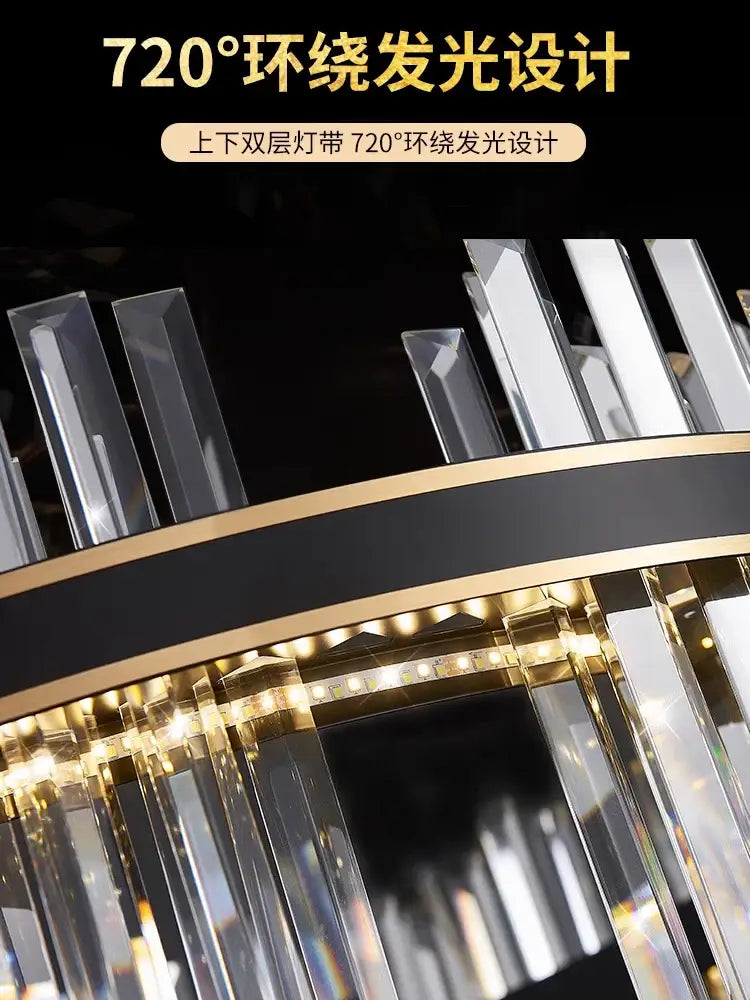Modern Gold and a Crystal Elegant Ceiling Light