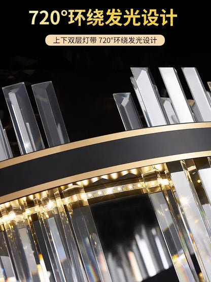 Modern Gold and a Crystal Elegant Ceiling Light