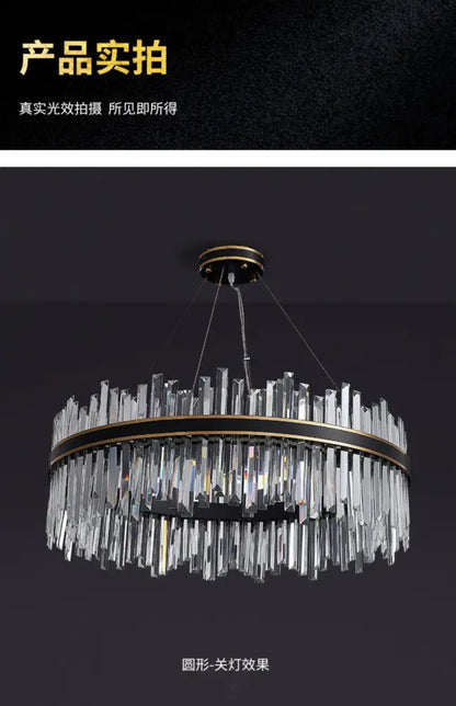 Modern Gold and a Crystal Elegant Ceiling Light