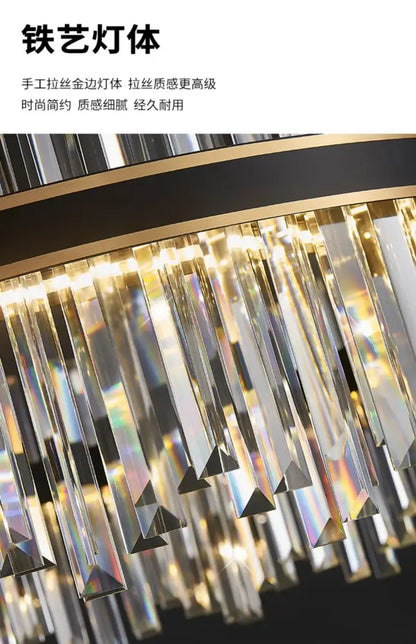 Modern Gold and a Crystal Elegant Ceiling Light
