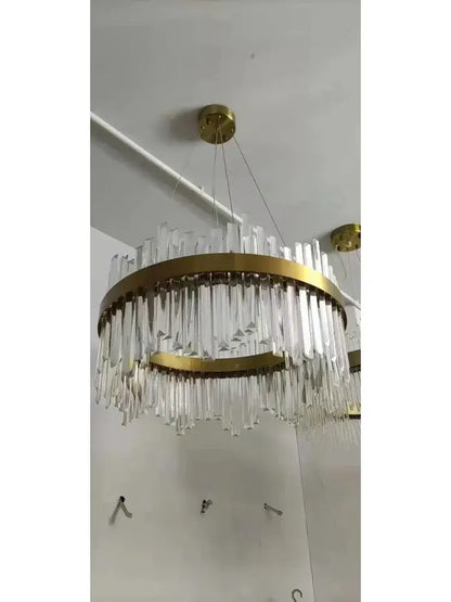 Modern Gold and a Crystal Elegant Ceiling Light