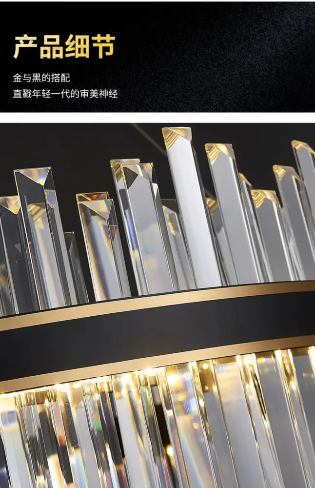 Modern Gold and a Crystal Elegant Ceiling Light