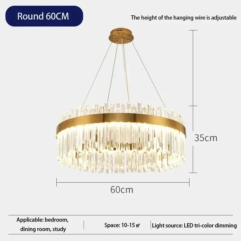 Modern Gold and a Crystal Elegant Ceiling Light