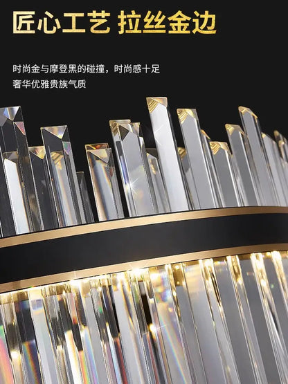 Modern Gold and a Crystal Elegant Ceiling Light