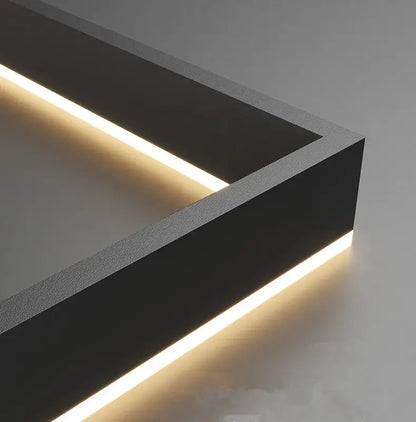 Black Square LED Ceiling Chandelier for Home