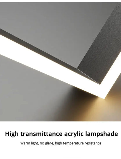 Black Square LED Ceiling Chandelier for Home