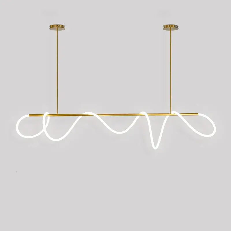 Decorbites Gold Nordic Ceiling Chandelier with gold suspensions and a white LED coil on Tampa Home & Garden Store
