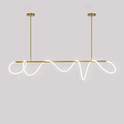 Decorbites Gold Nordic Ceiling Chandelier with gold suspensions and a white LED coil on Tampa Home & Garden Store