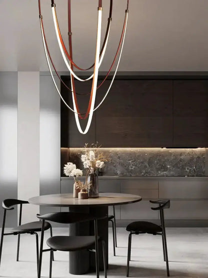 Minimalist Leather Belt Wall Lamp Bedroom Light
