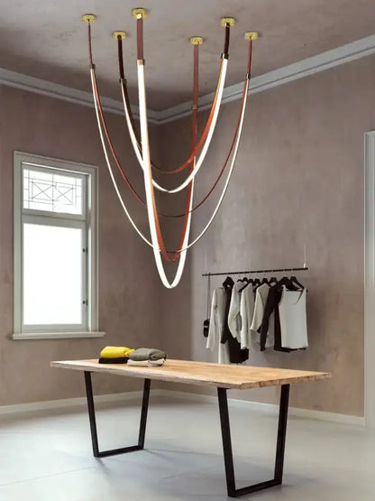 Minimalist Leather Belt Wall Lamp Bedroom Light