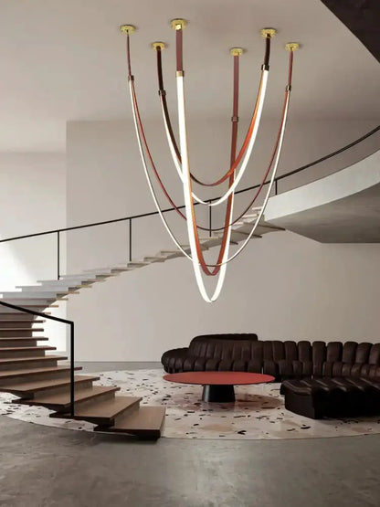 Minimalist Leather Belt Wall Lamp Bedroom Light