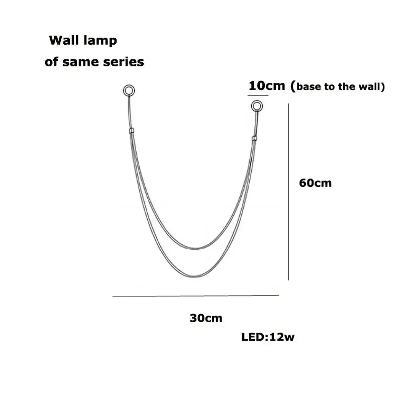 Minimalist Leather Belt Wall Lamp Bedroom Light