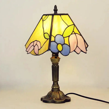 Retro Baroque Led Table Lamps With Stained Glass